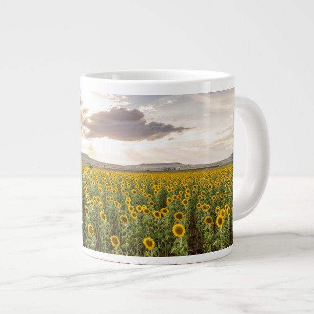 Sunblommor i Sunset Jumbo Mugg (Framsida höger)