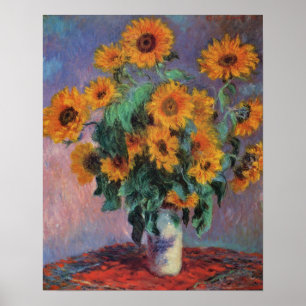 Sunblommor Impressionism Poster