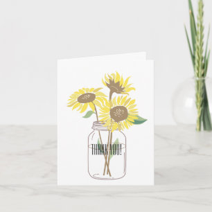 Sunblommor Mason Burk Tack Kort