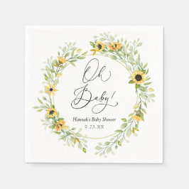 Sunblommor Oh baby Pappersservett