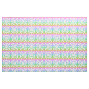 Sunblommor Rainbow Tile Mönster Tyg