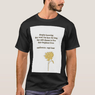 Sunblommor Rupi Kaur Dikt Sticker T Shirt