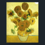 Sunblommor still Life,Van Gogh Poster<br><div class="desc">Van Gogh still Life Vas med solblommor Poster</div>