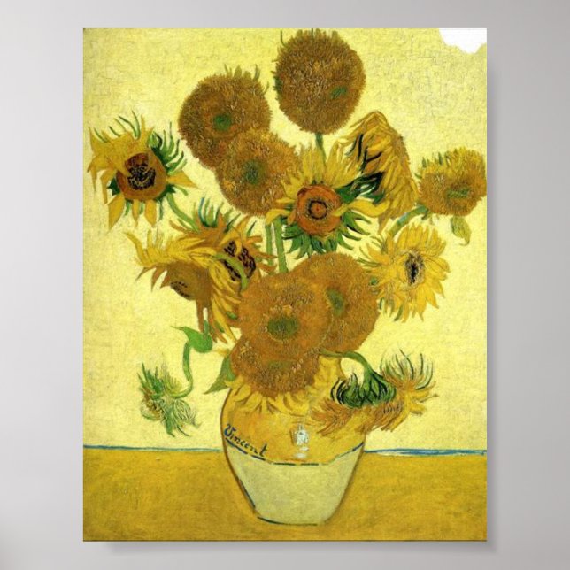 Sunblommor still Life,Van Gogh Poster (Framsidan)