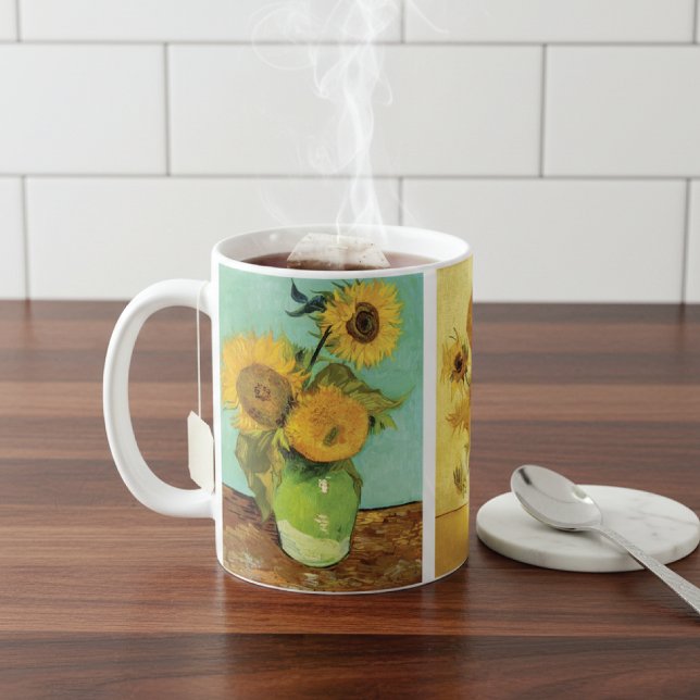 Sunblommor still Life Vincent van Gogh Kaffemugg (Skapare uppladdad)