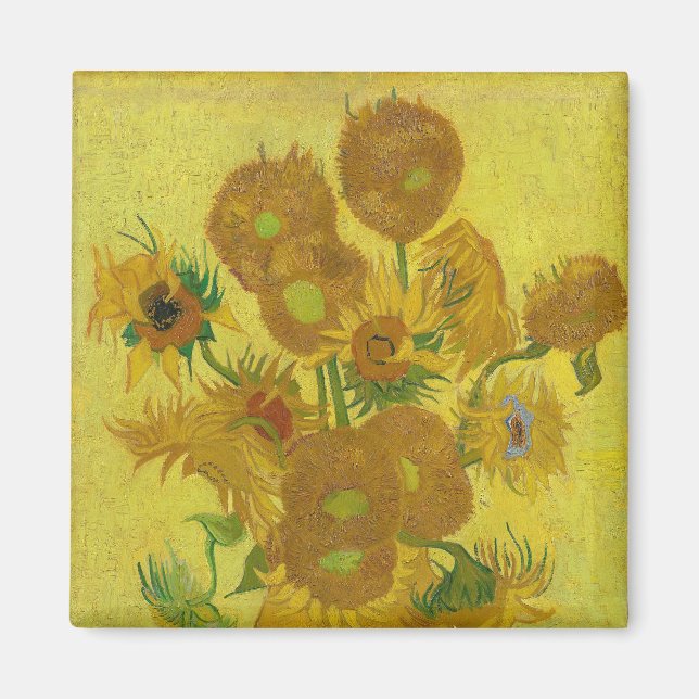 Sunblommor-Vincent van Gogh Magnet (Framsidan)