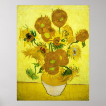 Sunblommorna Vincent van Gogh Poster