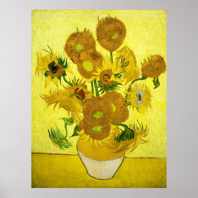 Sunblommorna Vincent van Gogh Poster (Framsidan)