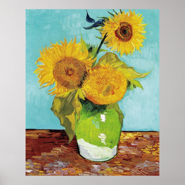 Sunblommorna Vincent van Gogh Poster (Framsidan)