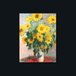 Sunblommornas Bouquet av Monet Impressionist Canvastryck<br><div class="desc">Klassiska mästerverk - Monets Impressionist Painting Series - Bouquet of Sunblommor</div>