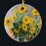 Sunblommornas Bouquet av Monet Impressionist Julgransprydnad Keramik<br><div class="desc">Klassiska mästerverk - Monets Impressionist Painting Series - Bouquet of Sunblommor</div>