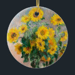 Sunblommornas Bouquet av Monet Impressionist Julgransprydnad Keramik<br><div class="desc">Klassiska mästerverk - Monets Impressionist Painting Series - Bouquet of Sunblommor</div>