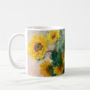 Sunblommornas Bouquet av Monet Impressionist Kaffemugg