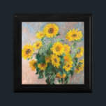 Sunblommornas Bouquet av Monet Impressionist Minnesask<br><div class="desc">Klassiska mästerverk - Monets Impressionist Painting Series - Bouquet of Sunblommor</div>