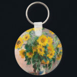 Sunblommornas Bouquet av Monet Impressionist Nyckelring<br><div class="desc">Klassiska mästerverk - Monets Impressionist Painting Series - Bouquet of Sunblommor</div>
