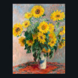 Sunblommornas Bouquet av Monet Impressionist Poster<br><div class="desc">Klassiska mästerverk - Monets Impressionist Painting Series - Bouquet of Sunblommor</div>