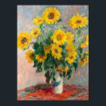Sunblommornas Bouquet av Monet Impressionist Poster<br><div class="desc">Klassiska mästerverk - Monets Impressionist Painting Series - Bouquet of Sunblommor</div>