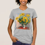 Sunblommornas Bouquet av Monet Impressionist T Shirt<br><div class="desc">Klassiska mästerverk - Monets Impressionist Painting Series - Bouquet of Sunblommor</div>
