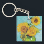 SunblommVincent van Gogh<br><div class="desc">Solblommor (1888) Vincent van Gogh. Livet är fortfarande blått. En ljus bukett av solrosblommor står i vas. Reproduktion av berömd av konstverk bilder på det offentliga området.</div>