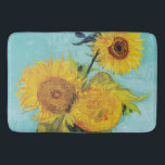 SunblommVincent van Gogh Badrumsmatta<br><div class="desc">Solblommor (1888) Vincent van Gogh. Livet är fortfarande blått. En ljus bukett av solrosblommor står i vas. Reproduktion av berömd av konstverk bilder på det offentliga området.</div>