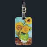 SunblommVincent van Gogh Bagagebricka<br><div class="desc">Solblommor (1888) Vincent van Gogh. Livet är fortfarande blått. En ljus bukett av solrosblommor står i vas. Reproduktion av berömd av konstverk bilder på det offentliga området.</div>