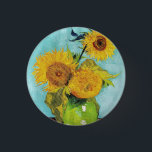 SunblommVincent van Gogh Knapp<br><div class="desc">Solblommor (1888) Vincent van Gogh. Reproduktion av berömd av konstverk bilder på det offentliga området.</div>