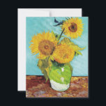 SunblommVincent van Gogh Kort<br><div class="desc">Solblommor (1888) Vincent van Gogh. Livet är fortfarande blått. En ljus bukett av solrosblommor står i vas. Reproduktion av berömd av konstverk bilder på det offentliga området.</div>
