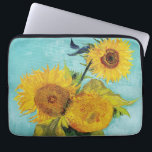 SunblommVincent van Gogh Laptop Fodral<br><div class="desc">Solblommor (1888) Vincent van Gogh. Livet är fortfarande blått. En ljus bukett av solrosblommor står i vas. Reproduktion av berömd av konstverk bilder på det offentliga området.</div>