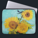 SunblommVincent van Gogh Laptop Fodral<br><div class="desc">Solblommor (1888) Vincent van Gogh. Livet är fortfarande blått. En ljus bukett av solrosblommor står i vas. Reproduktion av berömd av konstverk bilder på det offentliga området.</div>