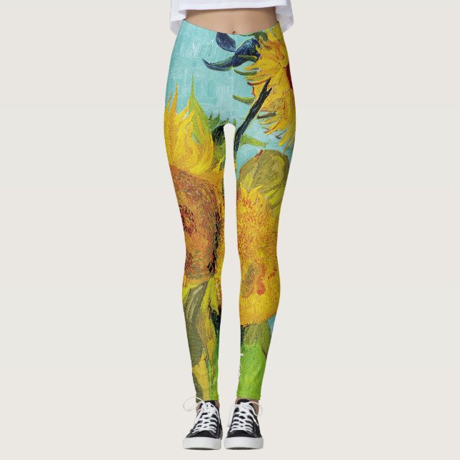 SunblommVincent van Gogh Leggings (Framsida)