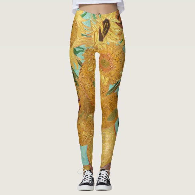 SunblommVincent van Gogh Leggings (Framsida)