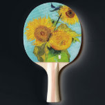 SunblommVincent van Gogh Pingisracket<br><div class="desc">Solblommor (1888) Vincent van Gogh. Livet är fortfarande blått. En ljus bukett av solrosblommor står i vas. Reproduktion av berömd av konstverk bilder på det offentliga området.</div>