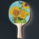 SunblommVincent van Gogh Pingisracket<br><div class="desc">Solblommor (1888) Vincent van Gogh. Livet är fortfarande blått. En ljus bukett av solrosblommor står i vas. Reproduktion av berömd av konstverk bilder på det offentliga området.</div>