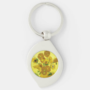 SunblommVincent van Gogh Swirl Silverfärgad Nyckelring