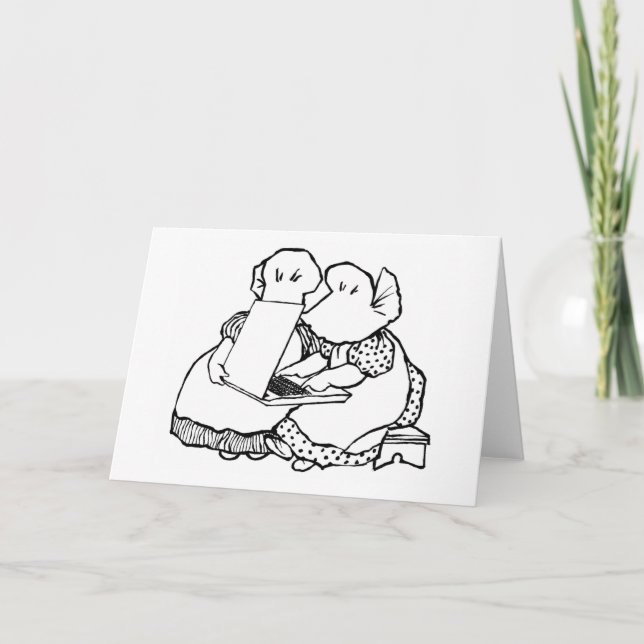 Sunbonnet Smart Logotyp Greeting Card Kort (Framsida)