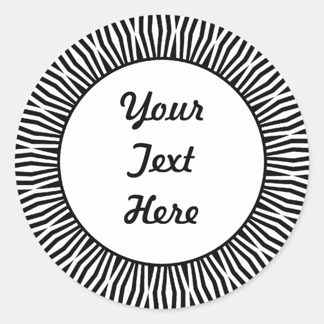 SunBurst 01 Runt Klistermärke (Framsida)