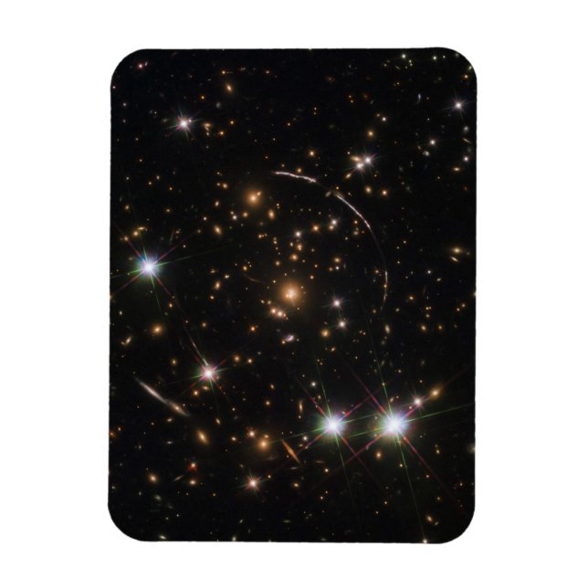 Sunburst Arc in a Massive Galaxy Cluster Magnet (Vertikal)