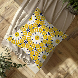 Sunburst Bloom - Geometric Blommigt Dekorativ kudd Kudde
