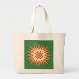 Sunburst Boho Tote Bag Jumbo Tygkasse