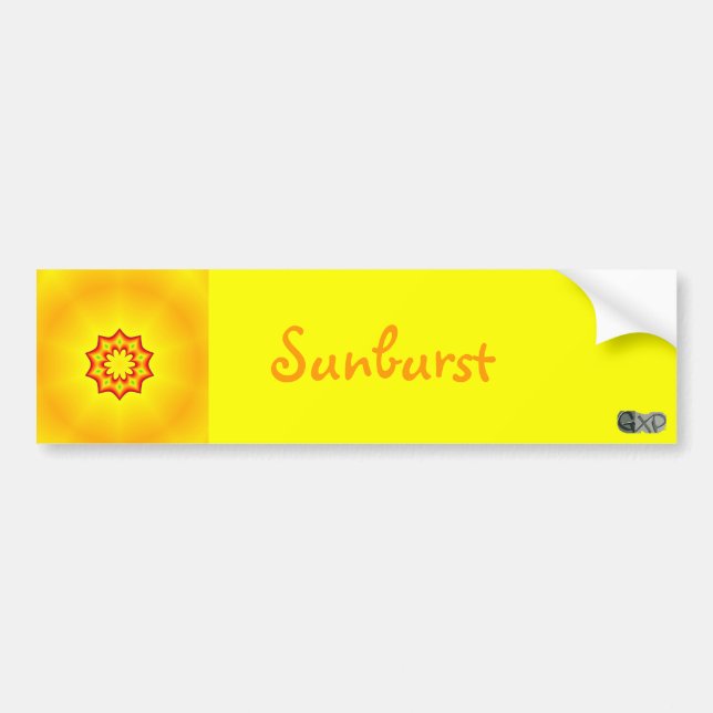 Sunburst Bumper Stickers Bildekal (Framsidan)