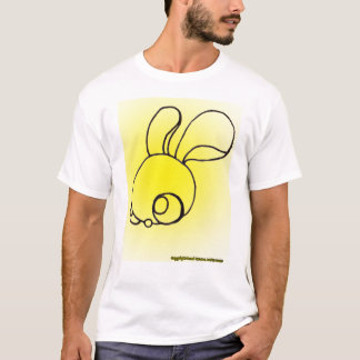 Sunburst Bunny på en vit T Shirt