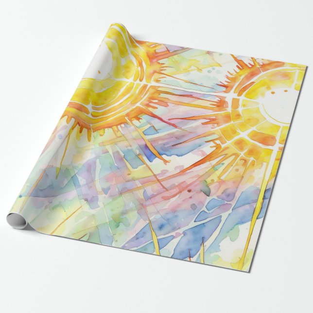 Sunburst Elegance Presentpapper (Utrullad)