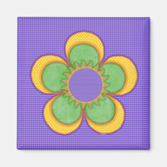 Sunburst Flower Magnet (Framsidan)