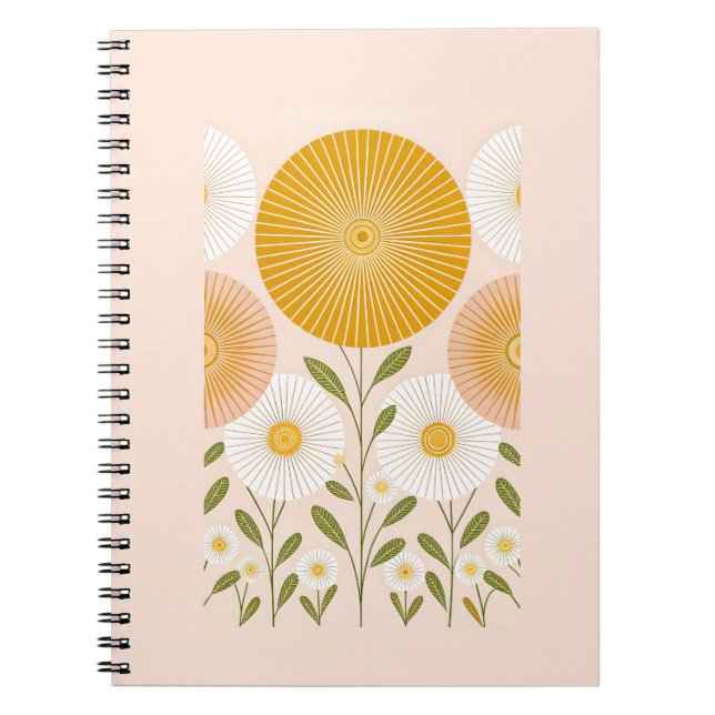 Sunburst Garden Notebook Anteckningsbok (Framsidan)