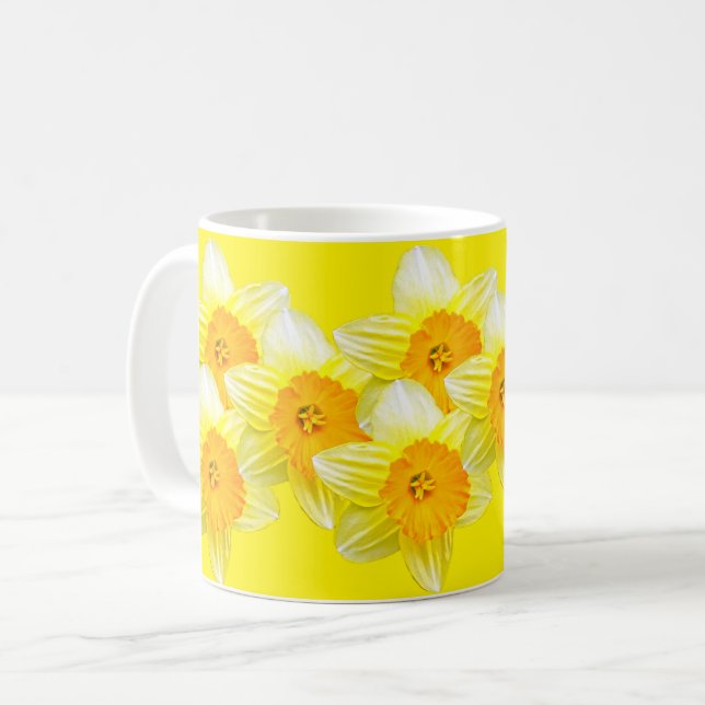 Sunburst Golden Daffodils, kaffe Mugg (Framsida vänster)