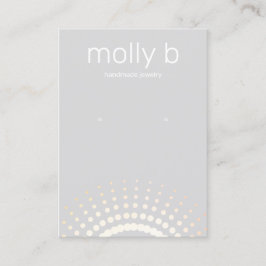 Sunburst Grått Earring Jewelry Visning Holder Visitkort