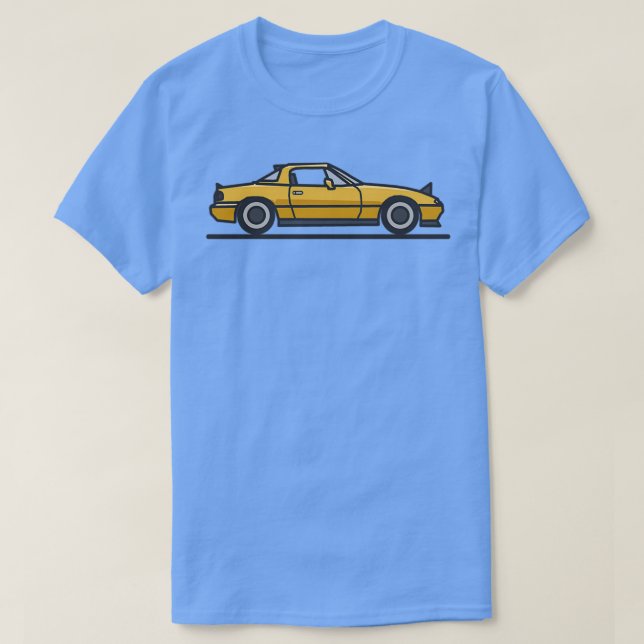 Sunburst gult miata t shirt (Design framsida)