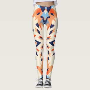 Sunburst Ikat Mönster Leggings