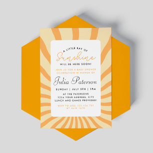 Sunburst Little Ray of Sunshine Baby Shower Inbjudningar