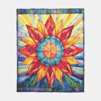 Sunburst Medallion Quilt Fleecefilt